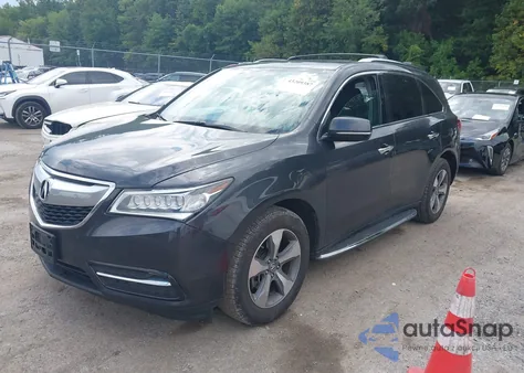 2016 Acura Mdx Acurawatch Plus Package from USA, damaged, VIN 5FRYD4H28GB039787